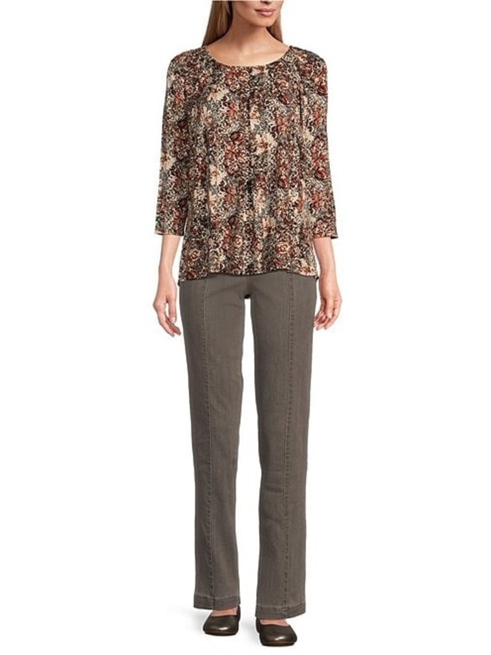Westbound The Seamed High Rise Stretch Flare Leg Pants 16 olive green khaki